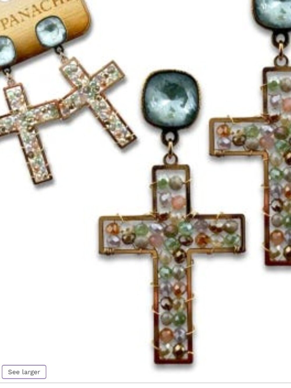 Wrapped Cross Earrings